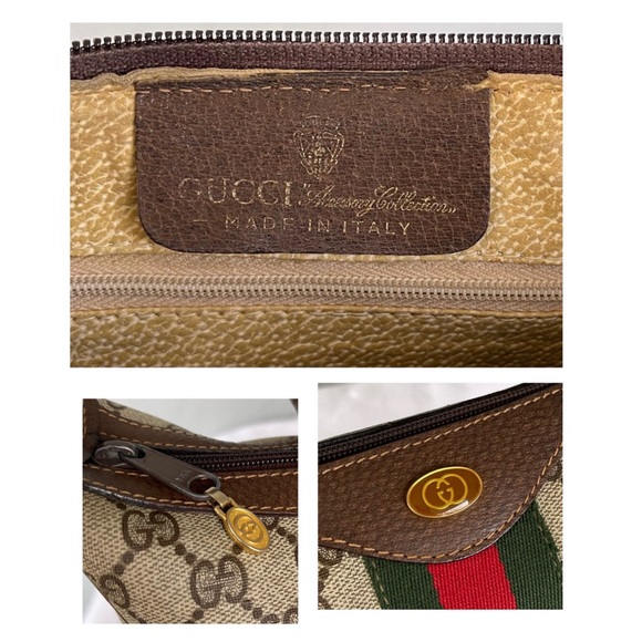 SOLD! 80’s GUCCI GG Supreme Ophidia Web PVC Half Moon Crescent Hobo Shoulder Bag - Picture 11 of 12